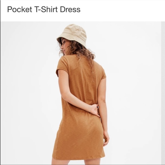 NWT GAP Neutral tie dyebT-Shirt Dress Patch Pocket at chest - Picture 2 of 3